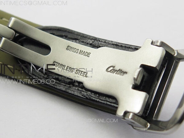 Ballon Bleu 33mm SS K3F 1:1 Best Edition White Textured Dia Markers Dial on Black Leather Strap A076 – Bild 14