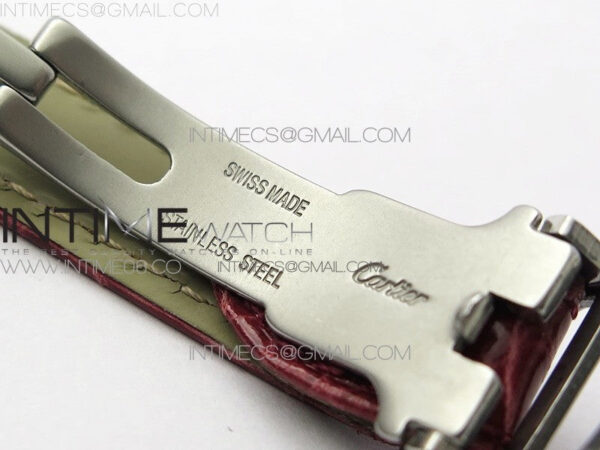 Tank WJTA0029 29mm 8848F Crystal Bezel SS Silver Dial on Pink Croco Strap Ronda Quartz – Bild 13