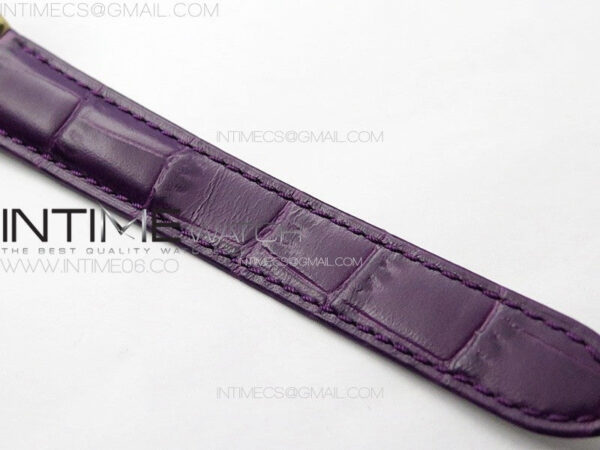 Ballon Bleu 33mm RG K3F 1:1 Best Edition White Textured Dial on Purple Leather Strap A076 – Bild 15
