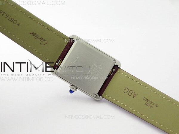 Tank Louis Ladies 25mm SS/Crystal 8848F 1:1 Best Edition White Dial on Dark Red Leather Strap Ronda Quartz – Bild 15