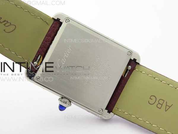Tank Louis Ladies 25mm SS/Crystal 8848F 1:1 Best Edition White Dial on Dark Red Leather Strap Ronda Quartz – Bild 17