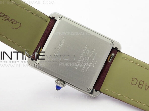 Tank Louis Ladies 25mm SS 8848F 1:1 Best Edition White Dial on Dark Red Leather Strap Ronda Quartz – Bild 16