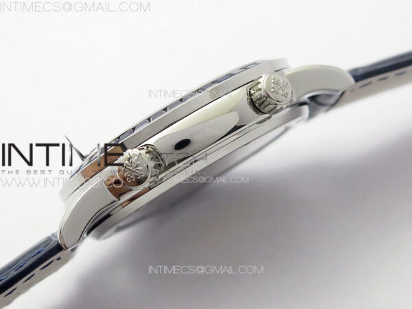 6104P Moon SS 3EF Best Edition Blue Dial Blue T Diamond Bezel on Blue Leather Strap A240 – Bild 8