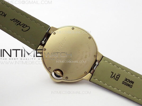 Ballon Bleu 33mm RG K3F 1:1 Best Edition White Textured Dial on Brown Leather Strap A076 – Bild 17