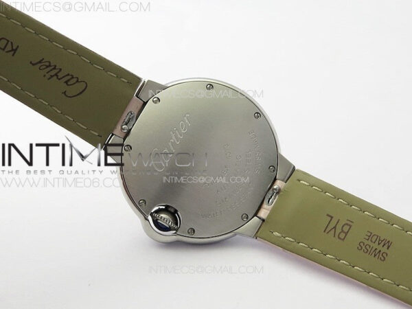 Ballon Bleu 33mm SS K3F 1:1 Best Edition Pink Textured Dial on Pink Leather Strap A076 – Bild 17