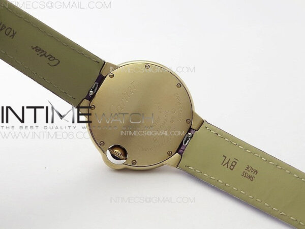 Ballon Bleu 33mm RG K3F 1:1 Best Edition White Textured Dial on Purple Leather Strap A076 – Bild 17