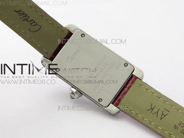 Tank WJTA0029 29mm 8848F Crystal Bezel SS Silver Dial on Pink Croco Strap Ronda Quartz – Bild 16