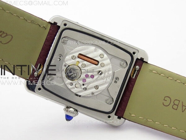 Tank Louis Ladies 25mm SS 8848F 1:1 Best Edition White Dial on Dark Red Leather Strap Ronda Quartz – Bild 17