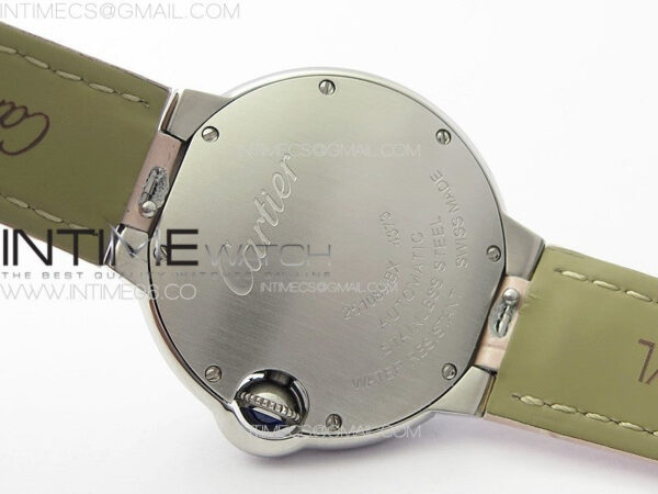 Ballon Bleu 33mm SS K3F 1:1 Best Edition Pink Textured Dial on Pink Leather Strap A076 – Bild 18