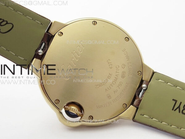 Ballon Bleu 33mm RG K3F 1:1 Best Edition White Textured Dial on Brown Leather Strap A076 – Bild 18