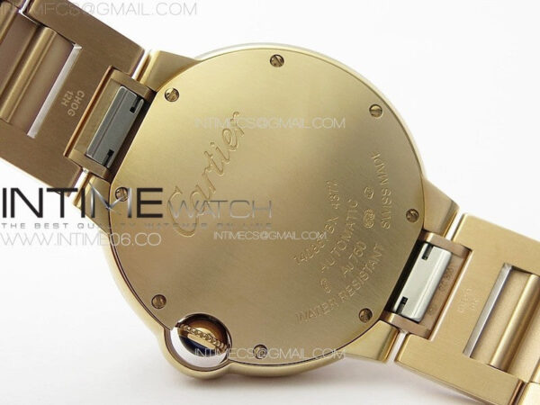 Ballon Bleu 36mm Double Diamonds Bezel RG K3F 1:1 Best Edition White Textured Dial on SS Bracelet A076 – Bild 19