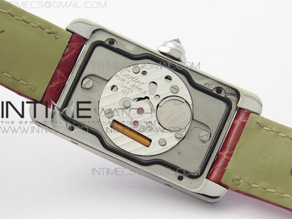 Tank WJTA0029 29mm 8848F Crystal Bezel SS Silver Dial on Pink Croco Strap Ronda Quartz – Bild 18