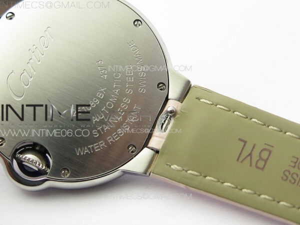 Ballon Bleu 33mm SS K3F 1:1 Best Edition Pink Textured Dial on Pink Leather Strap A076 – Bild 19