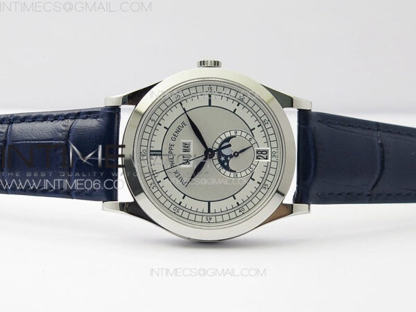 Annual Calendar Moonphase 5396 SS PPF 1:1 Best Edition White Dial on Black Leather Strap A324 – Bild 3