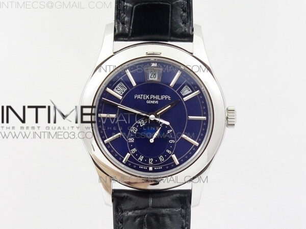 COMPLICATIONS SERIES Moonphase SS KMF Blue Dial on Black Leather Strap Cal.324