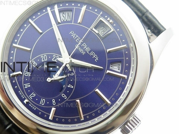 COMPLICATIONS SERIES Moonphase SS KMF Blue Dial on Black Leather Strap Cal.324 – Bild 4
