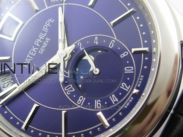COMPLICATIONS SERIES Moonphase SS KMF Blue Dial on Black Leather Strap Cal.324 – Bild 5