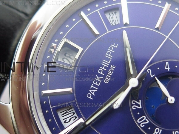 COMPLICATIONS SERIES Moonphase SS KMF Blue Dial on Black Leather Strap Cal.324 – Bild 6