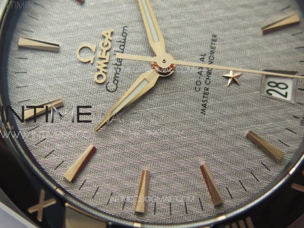 Constellation 41mm YG/Black Ceramic Bezel VSF 1:1 Best Edition Silver Dial on Black Gummy Strap A8900 – Bild 6