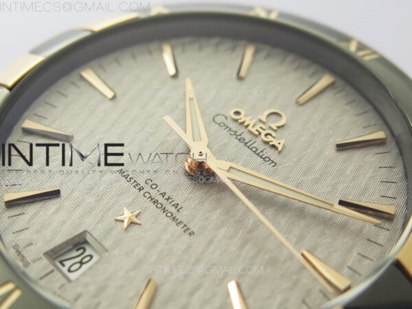 Constellation 41mm YG/Black Ceramic Bezel VSF 1:1 Best Edition Silver Dial on Black Gummy Strap A8900 – Bild 8