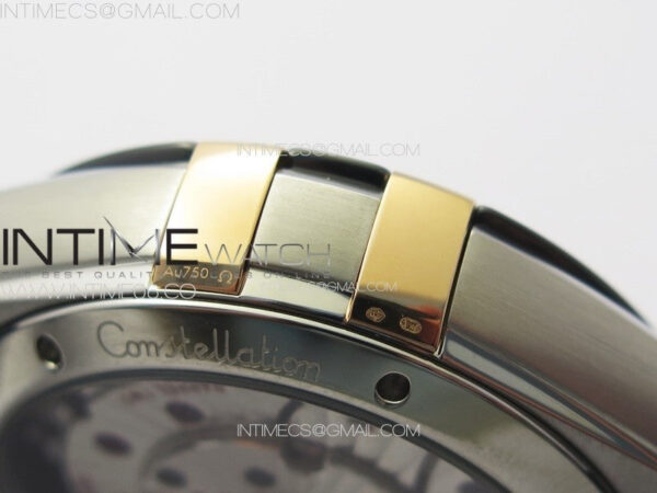 Constellation 41mm YG/Black Ceramic Bezel VSF 1:1 Best Edition Silver Dial on Black Gummy Strap A8900 – Bild 12