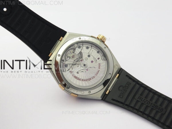 Constellation 41mm YG/Black Ceramic Bezel VSF 1:1 Best Edition Silver Dial on Black Gummy Strap A8900 – Bild 19