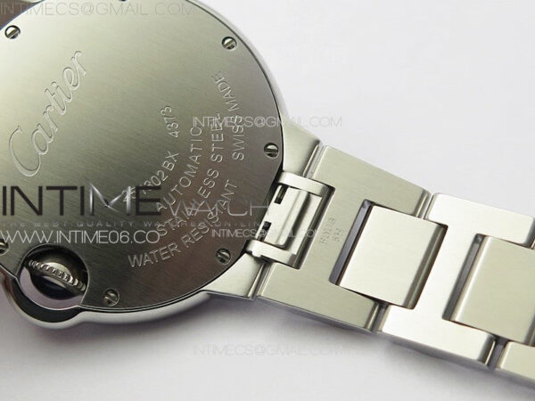 Ballon Bleu 33mm Diamonds Bezel SS K3F 1:1 Best Edition White Textured Dial on SS Bracelet A076 – Bild 21