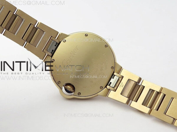 Ballon Bleu 33mm Double Diamonds Bezel RG K3F 1:1 Best Edition White Textured Dial on SS Bracelet A076 – Bild 21