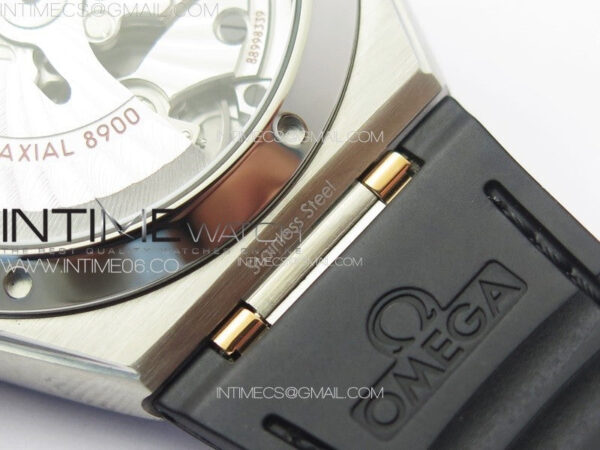 Constellation 41mm YG/Black Ceramic Bezel VSF 1:1 Best Edition Silver Dial on Black Gummy Strap A8900 – Bild 22