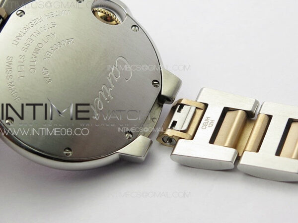 Ballon Bleu 33mm SS/RG K3F 1:1 Best Edition White MOP Dial on SS Bracelet A076 – Bild 22