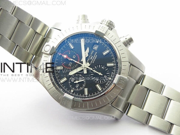 Avenger Chrono SS Red Second hand B50 Black Dial on SS Bracelet A7750 – Bild 2