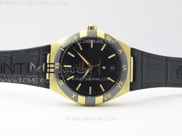 Constellation 41mm YG/Black Ceramic Bezel VSF 1:1 Best Edition Black Dial on Black Gummy Strap A8900 – Bild 3