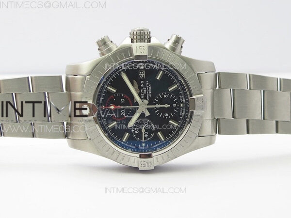 Avenger Chrono SS Red Second hand B50 Black Dial on SS Bracelet A7750 – Bild 3