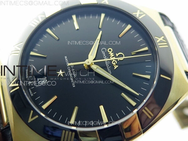 Constellation 41mm YG/Black Ceramic Bezel VSF 1:1 Best Edition Black Dial on Black Gummy Strap A8900 – Bild 4