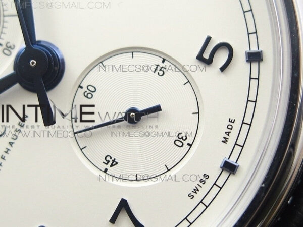 6Portugieser Chrono Classic 42 IW390406 ZF 1:1 Best Edition White dial blue markers on Black Leather Strap A7750 – Bild 6