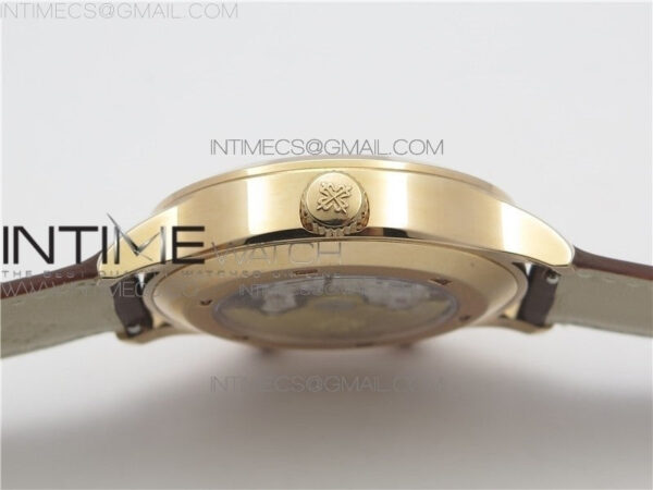 Calatrava 5524 RG Pilot Travel Time GRF Brown Dial on Brown Leather Strap MIYOTA 9015 – Bild 9