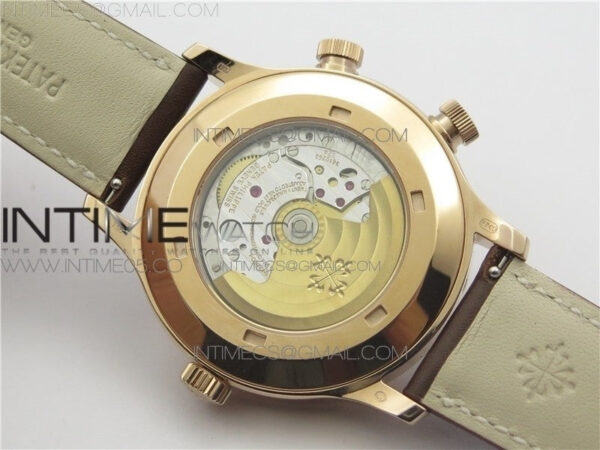 Calatrava 5524 RG Pilot Travel Time GRF Brown Dial on Brown Leather Strap MIYOTA 9015 – Bild 14
