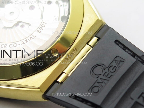 Constellation 41mm YG/Black Ceramic Bezel VSF 1:1 Best Edition Black Dial on Black Gummy Strap A8900 – Bild 19
