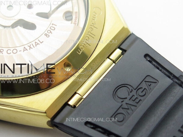 Constellation 41mm YG/Black Ceramic Bezel VSF 1:1 Best Edition Black Dial on Black Gummy Strap A8900 – Bild 20