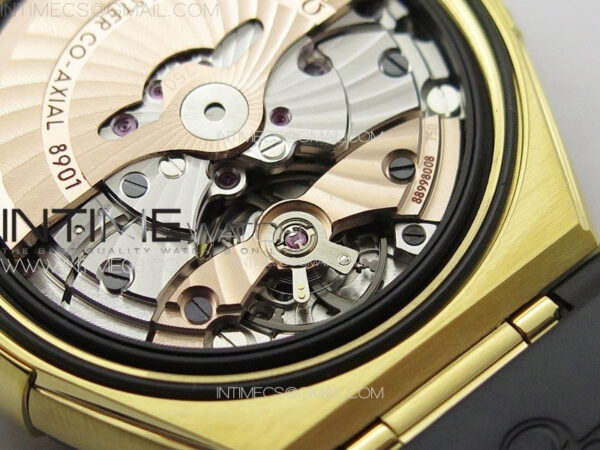 Constellation 41mm YG/Black Ceramic Bezel VSF 1:1 Best Edition Black Dial on Black Gummy Strap A8900 – Bild 25