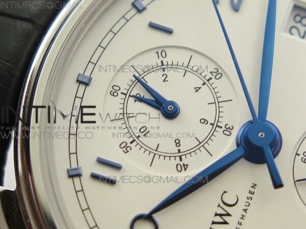 6Portugieser Chrono Classic 42 IW390406 ZF 1:1 Best Edition White dial blue markers on Black Leather Strap A7750 – Bild 38