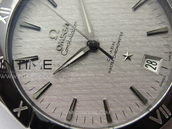 Constellation 41mm SS/Black Ceramic Bezel VSF 1:1 Best Edition Silver Dial on Black Gummy Strap A8900 – Bild 6