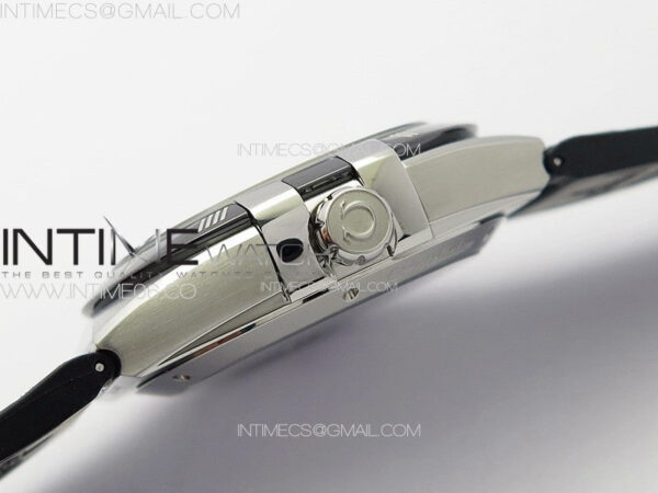 Constellation 41mm SS/Black Ceramic Bezel VSF 1:1 Best Edition Silver Dial on Black Gummy Strap A8900 – Bild 9