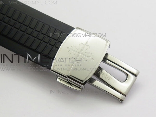 Aquanaut Jumbo 5164A SS Black Dial on Black Rubber Strap 324SC – Bild 9