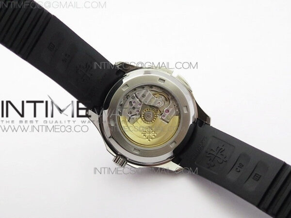 Aquanaut Jumbo 5164A SS Black Dial on Black Rubber Strap 324SC – Bild 11