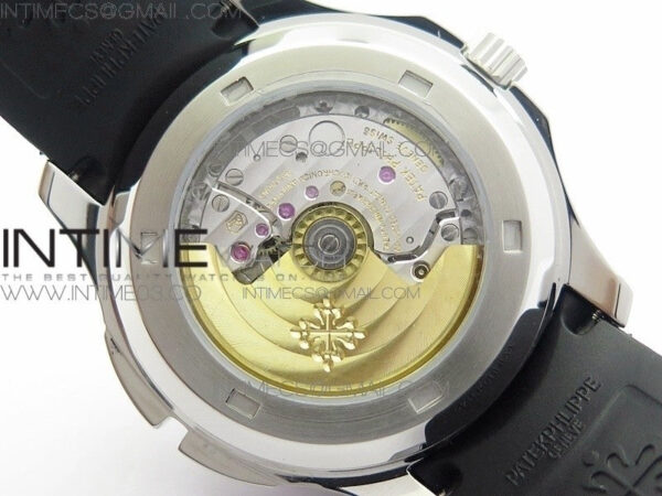 Aquanaut Jumbo 5164A SS Black Dial on Black Rubber Strap 324SC – Bild 12
