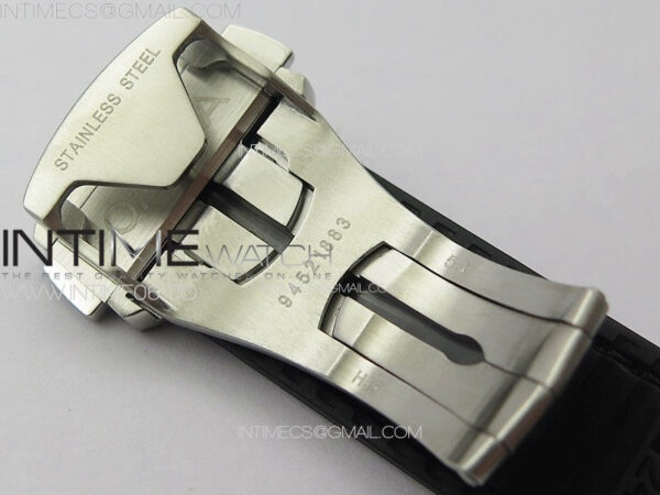 Constellation 41mm SS/Black Ceramic Bezel VSF 1:1 Best Edition Silver Dial on Black Gummy Strap A8900 – Bild 13