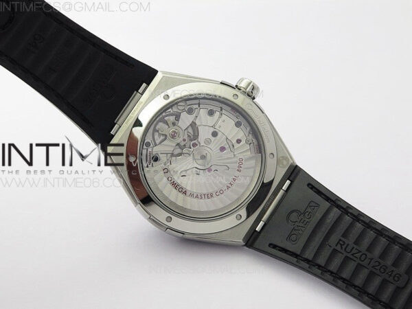 Constellation 41mm SS/Black Ceramic Bezel VSF 1:1 Best Edition Silver Dial on Black Gummy Strap A8900 – Bild 18