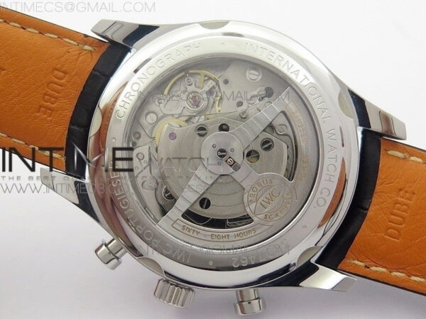 6Portugieser Chrono Classic 42 IW390406 ZF 1:1 Best Edition Blue Dial Blue Hand on Black Leather Strap A7750 – Bild 21
