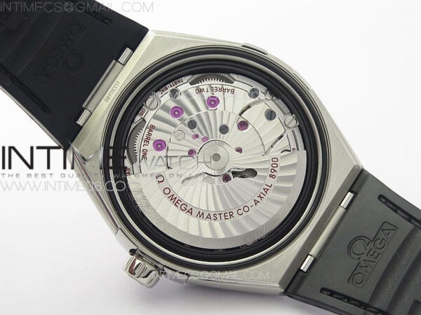Constellation 41mm SS/Black Ceramic Bezel VSF 1:1 Best Edition Silver Dial on Black Gummy Strap A8900 – Bild 24